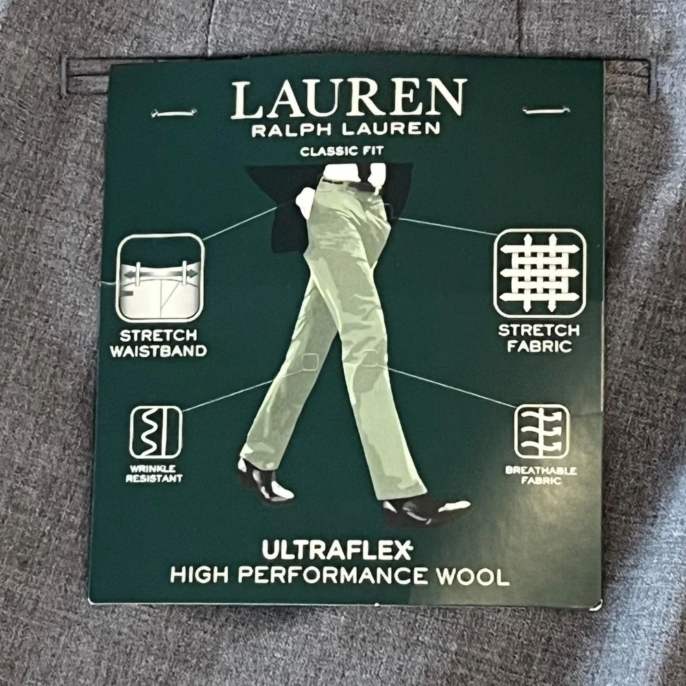 NWT Lauren Ralph Lauren Dress Pants Men's‎ 42x34 Ultraflex Per